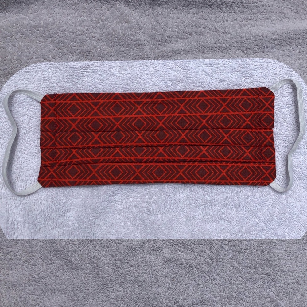 Red Aztec Face Mask
